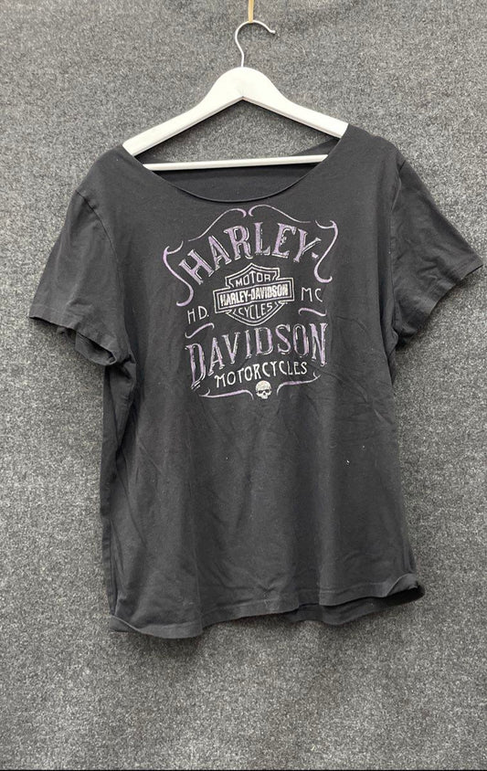 Harley-Davidson Barnett El Paso TX Dealer Scoop Neck Graphic T-Shirt Sz 1X