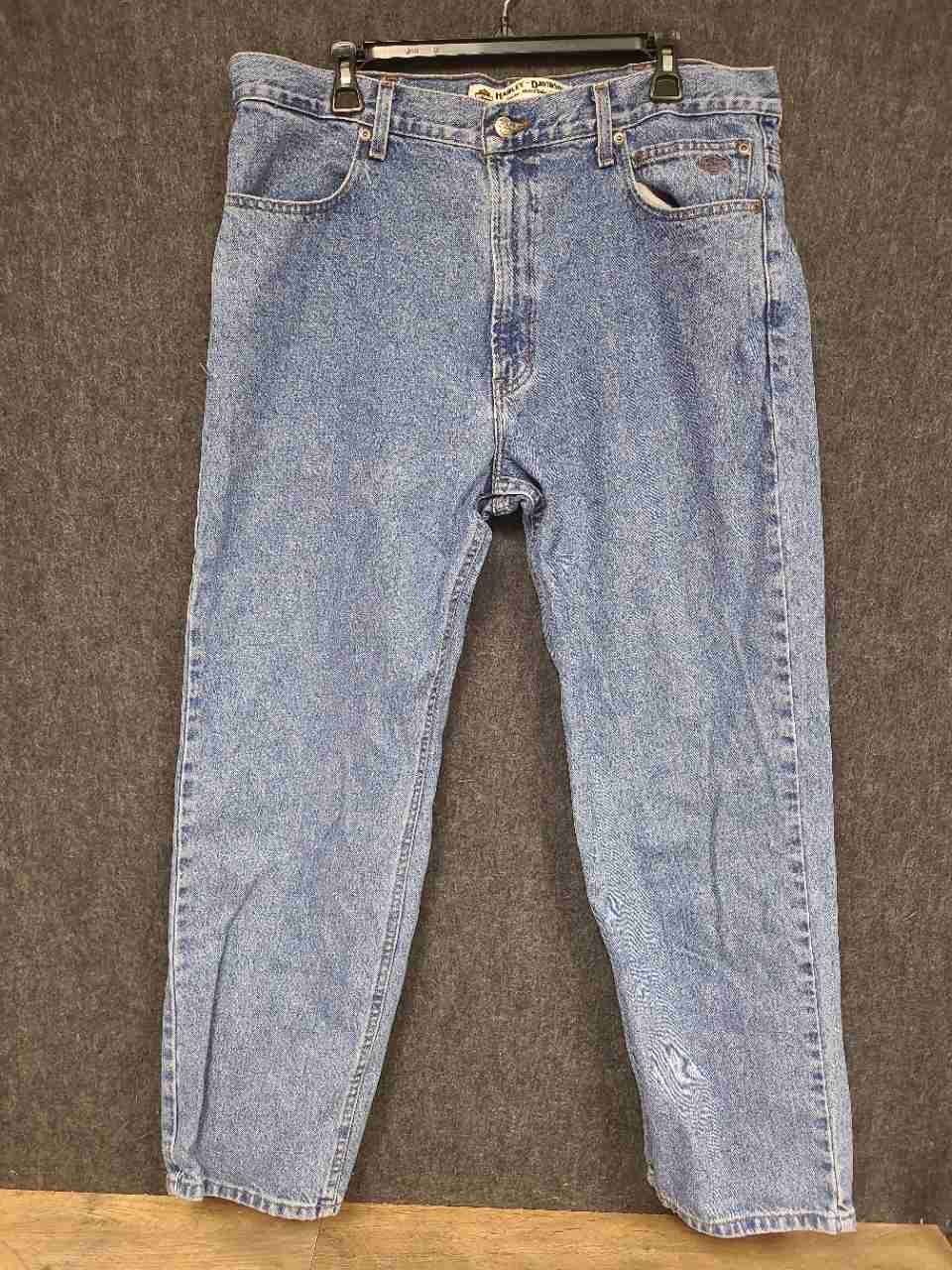 Vintage 90s Harley-Davidson Relaxed Fit Light Wash Denim Jeans Sz 38x30