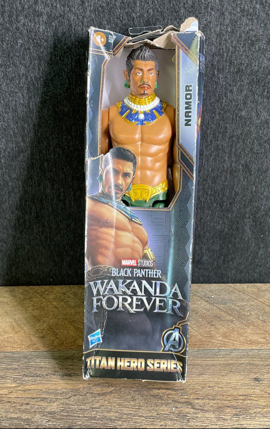 Hasbro Namor Marvel Wakanda Forever Titan Hero Series 12" Figure Damaged Box