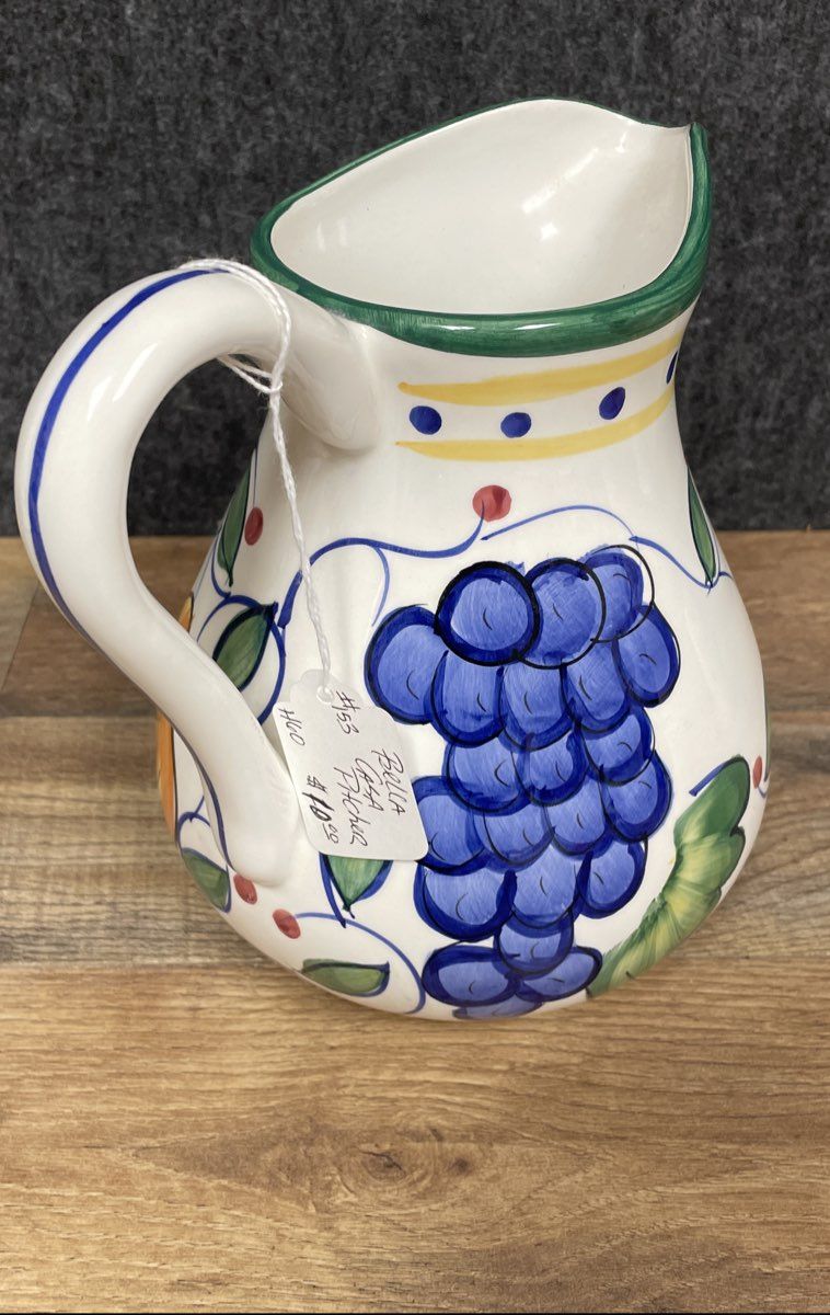Bella Casa Ceramic Glazed Pitcher