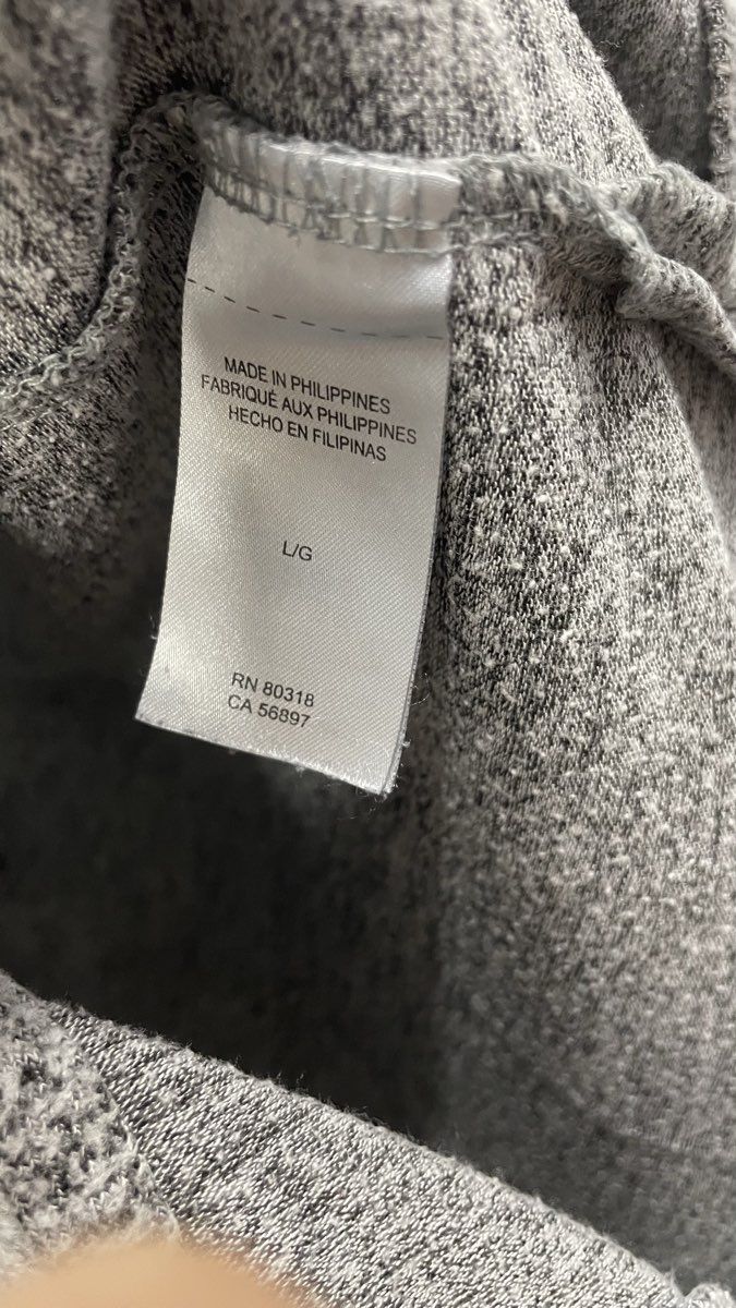 Lucky Brand Women's Heather Gray Marled V-Neck Sweater Knit Pullover Sz L