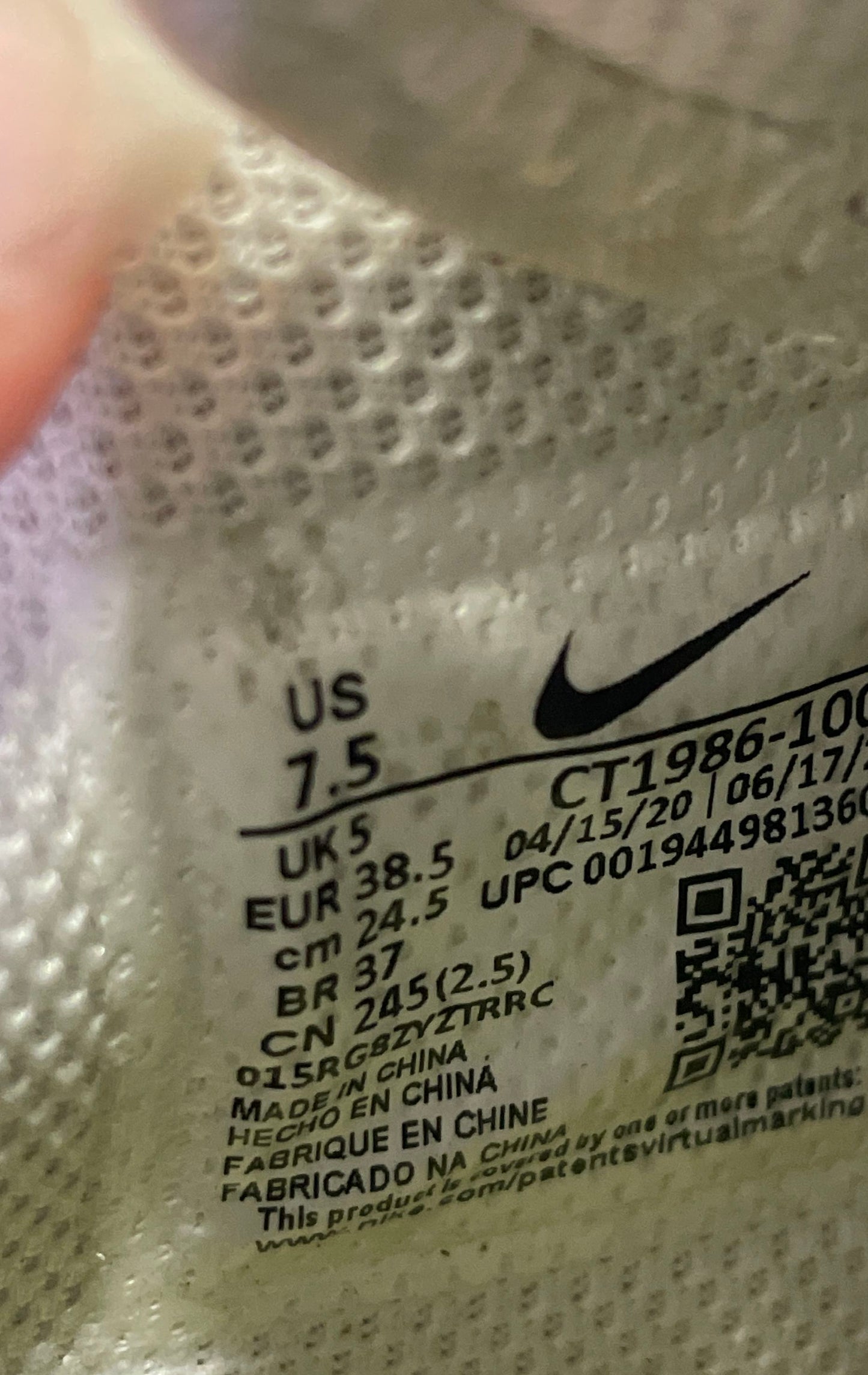Nike Air Force 1 Crater Summit White Barely Volt Sneakers Women's Size 7.5