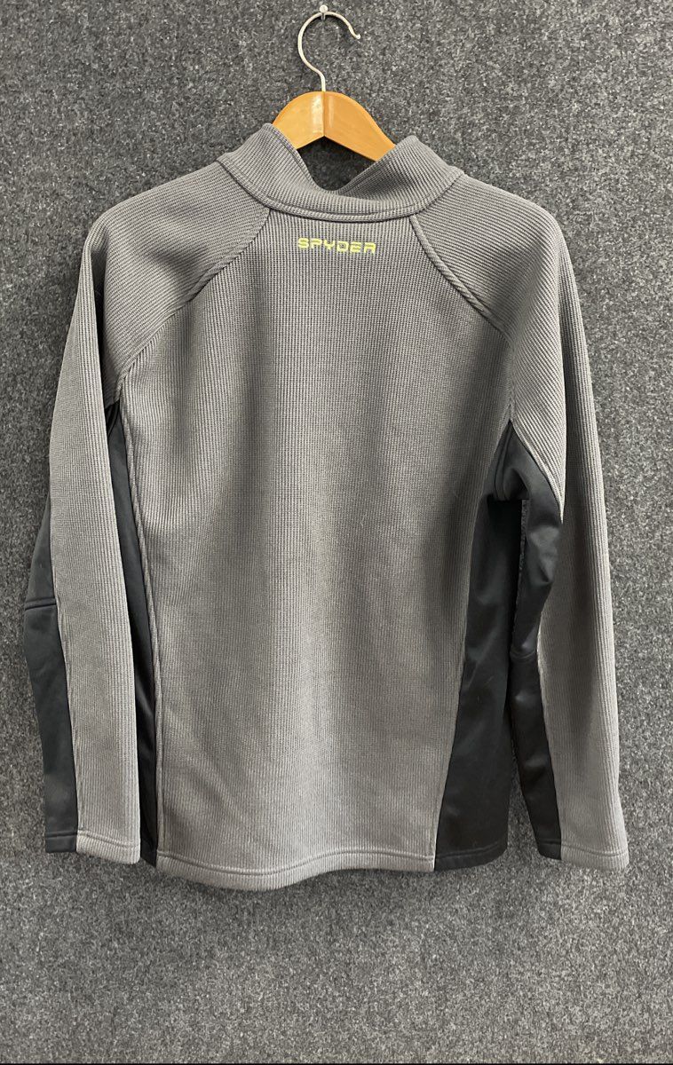 Men's Size XL Grey Spyder Knit Performance 1/4 Zip Pullover
