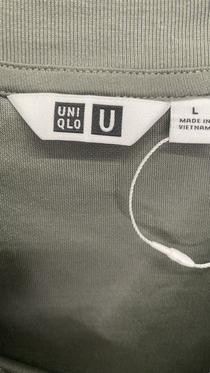 Uniqlo U Men's Sage Green AIRism Cotton Oversized Half Sleeve T-Shirt Size L