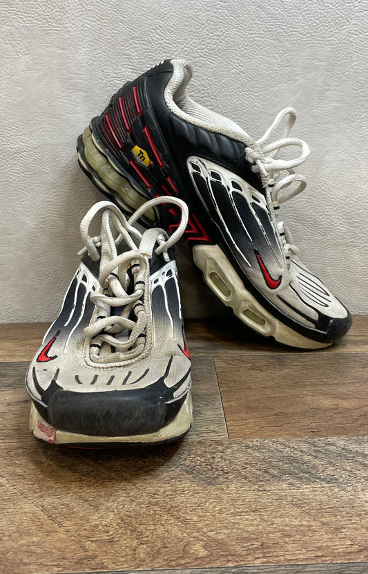 Nike Air Max Plus 3 GS Black White Red CD6871-004 Tuned Air Size 6.5Y