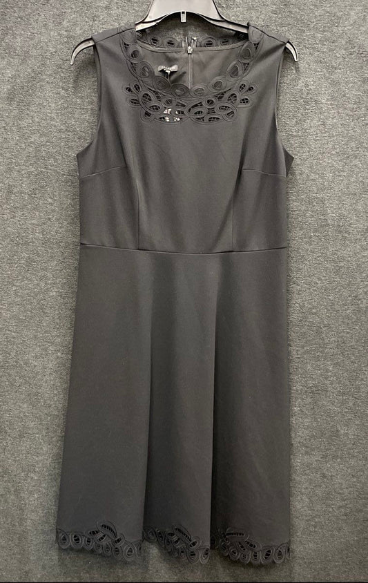 NWT Talbots Women's Dress Black Laser Cut Sleeveless Sheath A-Line Sz 8