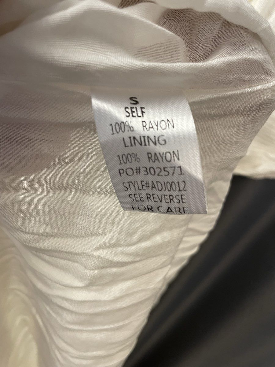 Judith March Women's White Textured Smocked Waist Cap Sleeve Maxi Dress Sz S