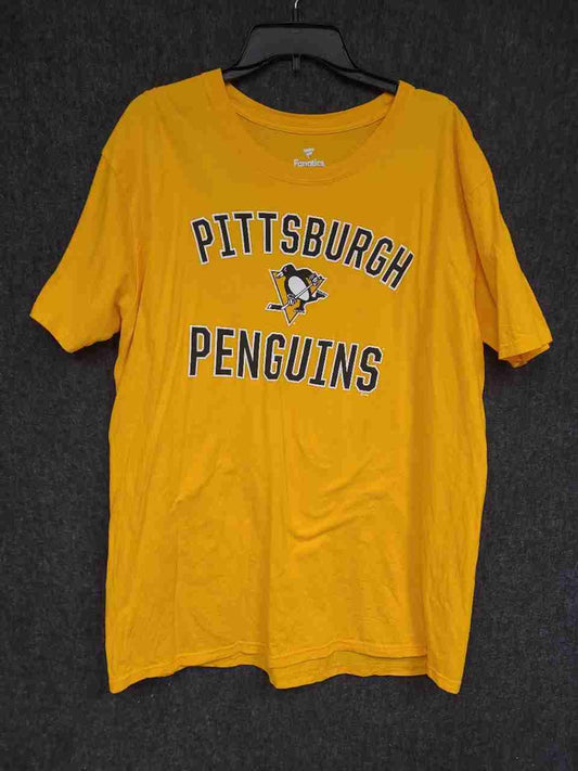 Fanatics Men's Pittsburgh Penguins NHL T-Shirt Gold Hockey Graphic Tee Size XL