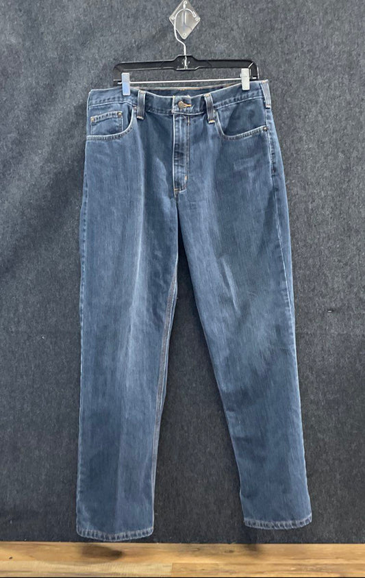 Carhartt Men's 101483 Rugged Flex Rigby Straight Fit Blue Denim Jeans Sz 36x32