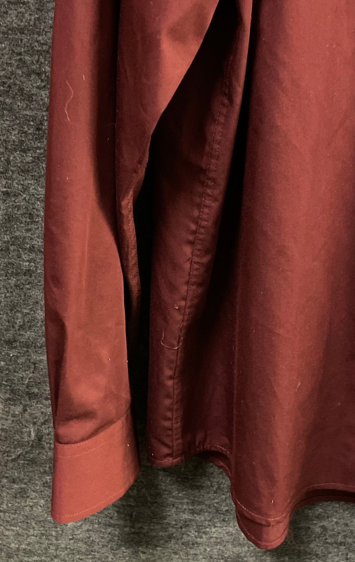 Alex Vando Men's Button Up Shirt Dark Red Long Sleeve Easy Care Size M