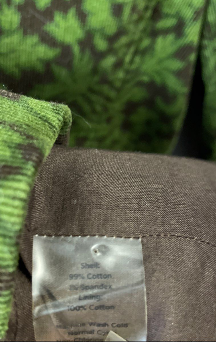 Talbots Women's Green Brown Damask Floral Corduroy Jacket Blazer Sz 6