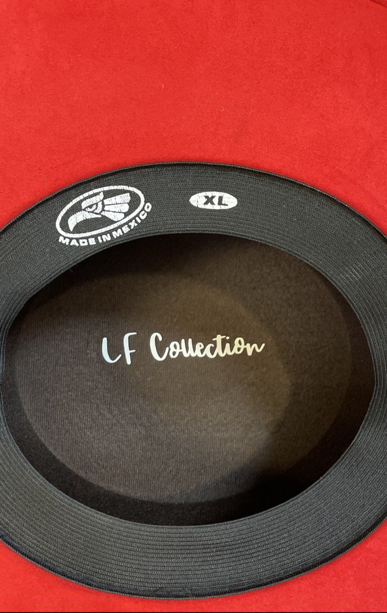 LF Collection Unisex Red Wide Brim Felt Bolero Hat Made in Mexico XL