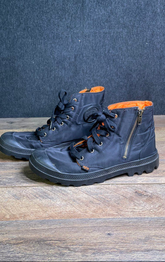 Palladium Pampa Hi Zip MA-1 Black Boots Men's Size 10.5