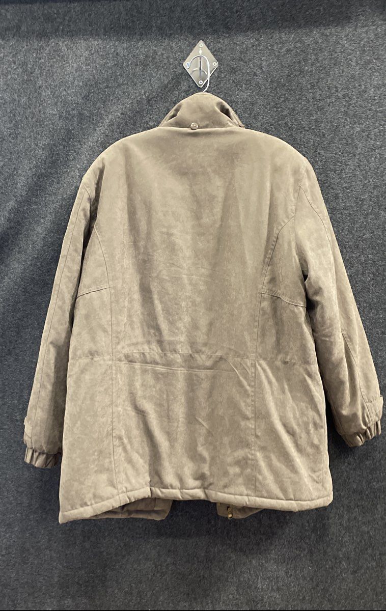 Mackintosh New England Men's Brown Faux Suede Full Zip Field Jacket Sz L