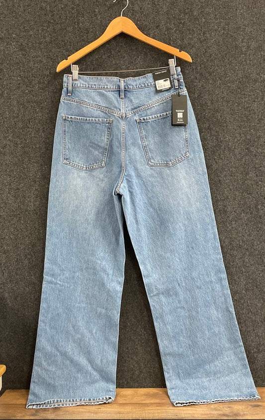 Nobody Denim Women's Grace Jean Light Blue Ultra High Rise Wide Leg NWT Sz 30