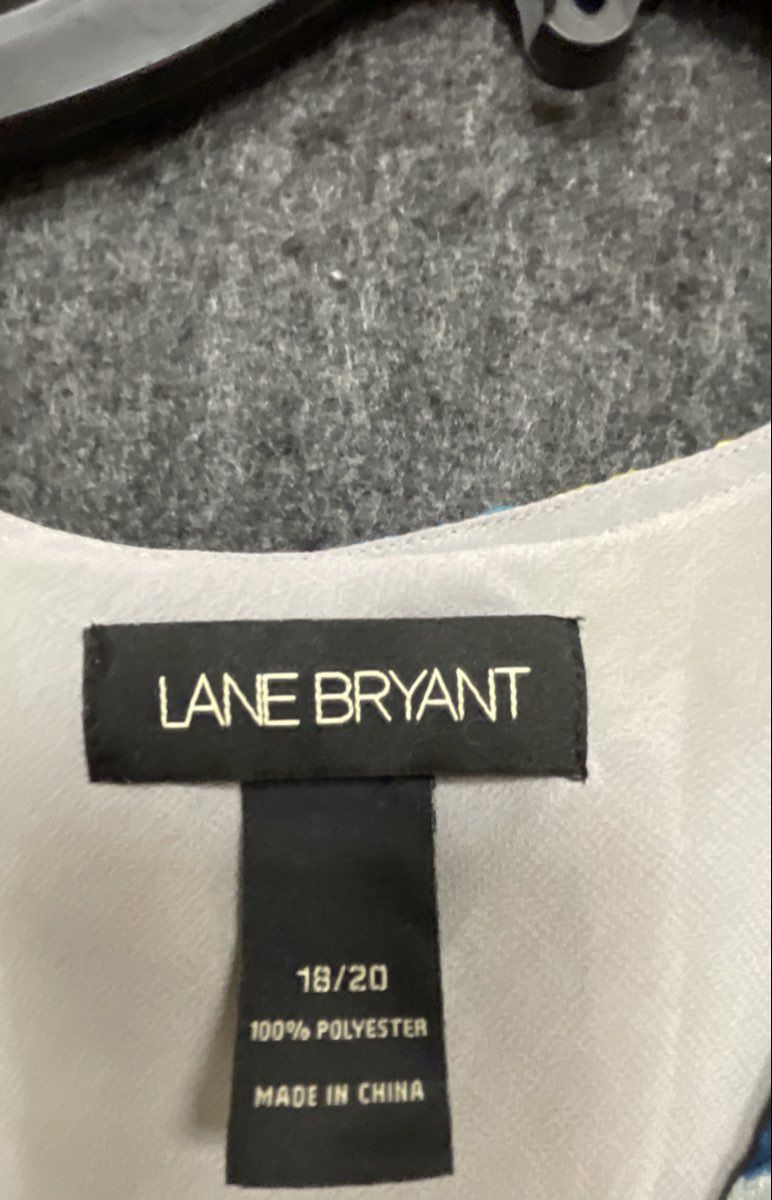 Lane Bryant Women's Floral V-Neck Short Sleeve Empire Waist Tunic Sz 18/20