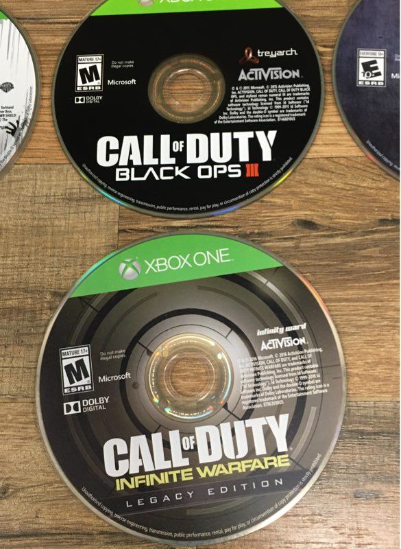 Call of Duty Black Ops III Infinite Warfare Xbox One 7 Game Lot Microsoft