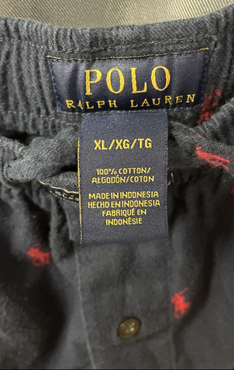 Polo Ralph Lauren Men's Navy Blue Red Pony Print Pajama Bottoms XL
