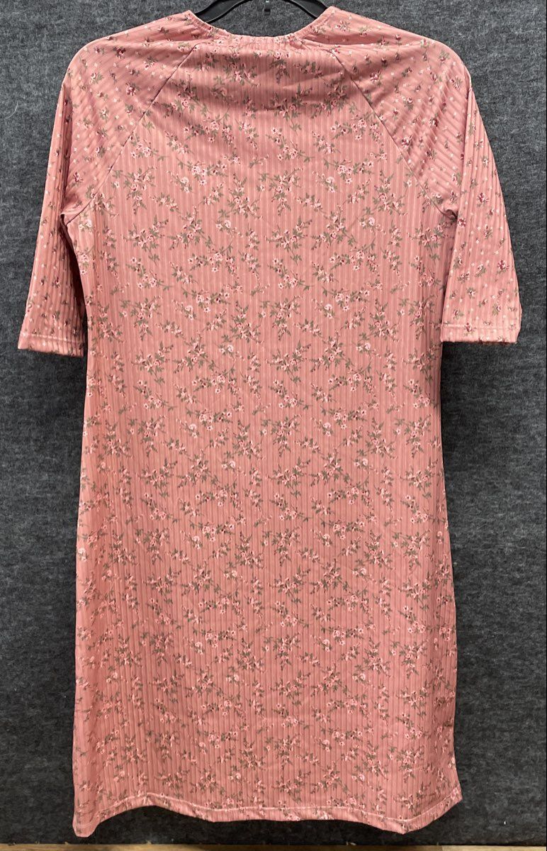 TRY Women's Dark Pink Floral Ribbed Swim Dress Cover Up NWT Sz 16