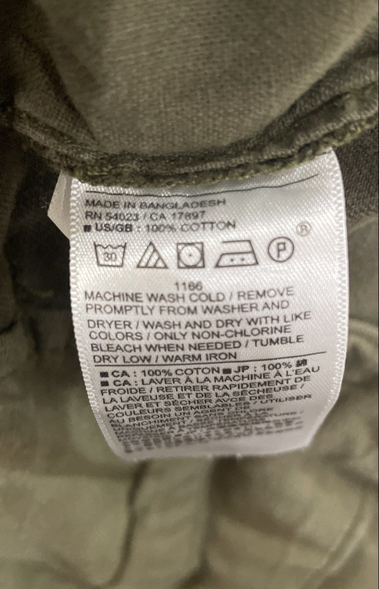 Banana Republic Men's Olive Green Cotton Chino Pants Waist Tabs Sz 36x30