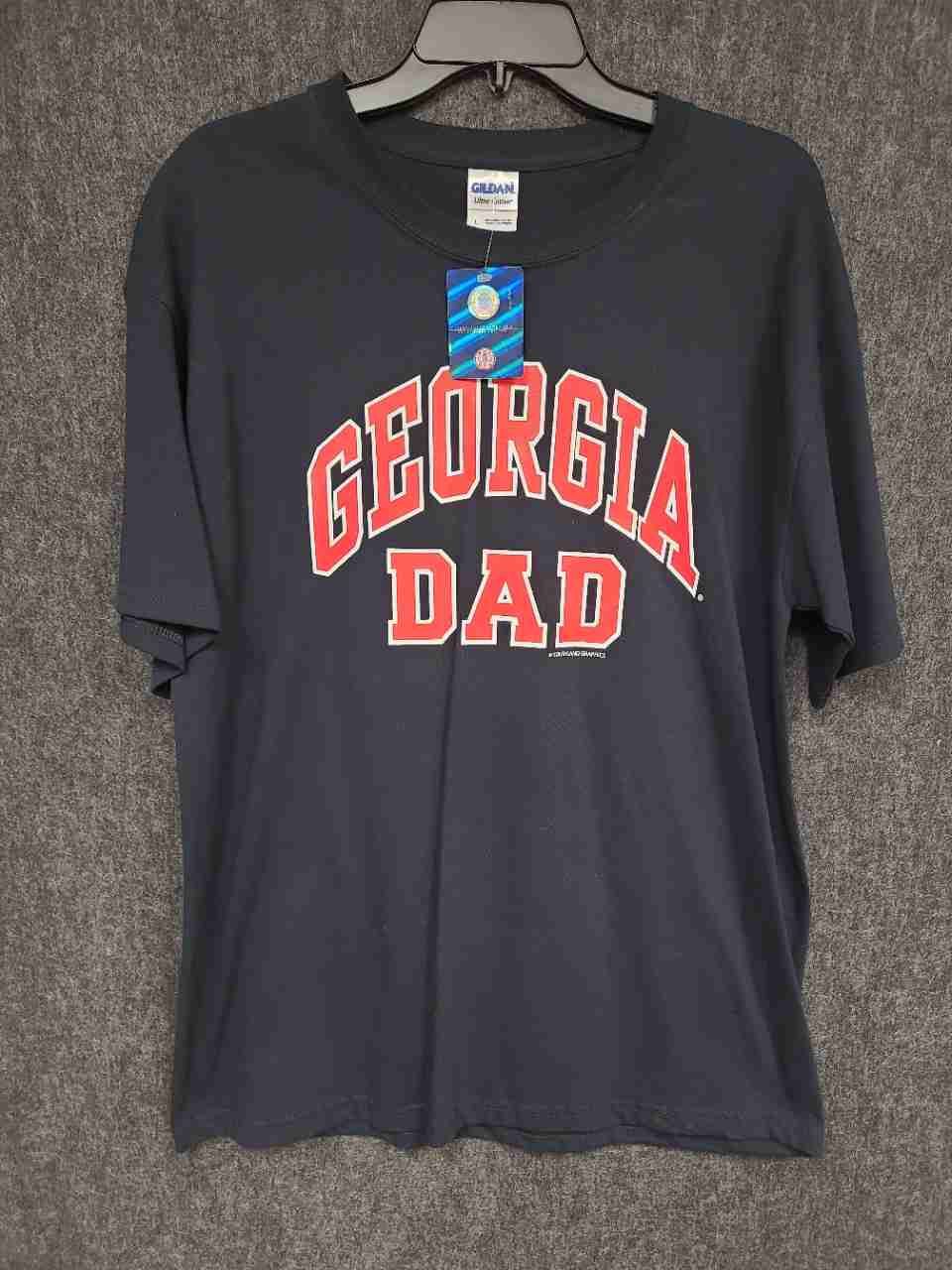 Gildan Men's Black Georgia Bulldogs Dad T-Shirt NCAA Licensed NWT Sz L