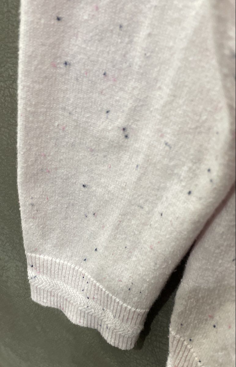 Talbots Women's Pink Confetti Fleck Knit Crewneck Sweater Sz L