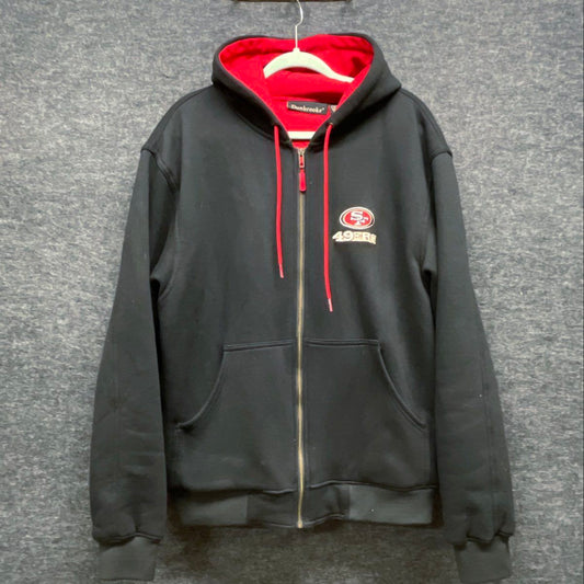 Dunbrooke Men's NFL San Francisco 49ers Black Thermal Full Zip Hoodie Sz M