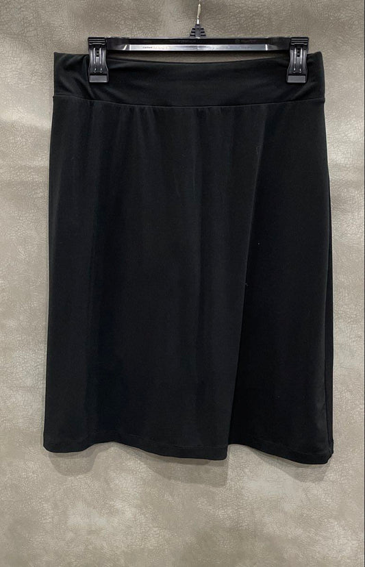 Merona Women's Black Stretch Knit Pull On Lined Skirt Sz M