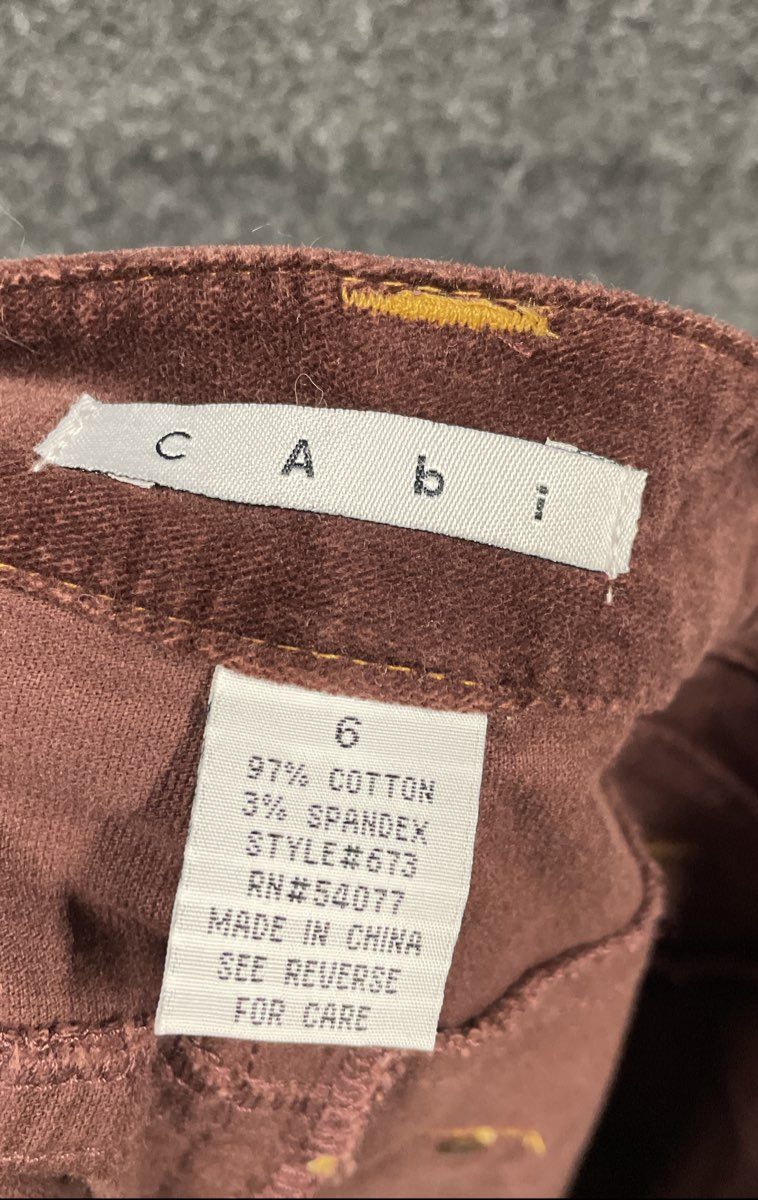 Cabi Women's Garnet Brown Cotton Spandex Bootcut Pants Size 6 NWT