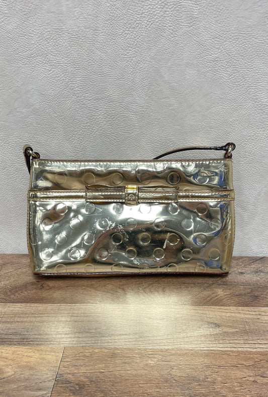 Kate Spade Camelia Street Gold Metallic Polka Dot Crossbody Bag