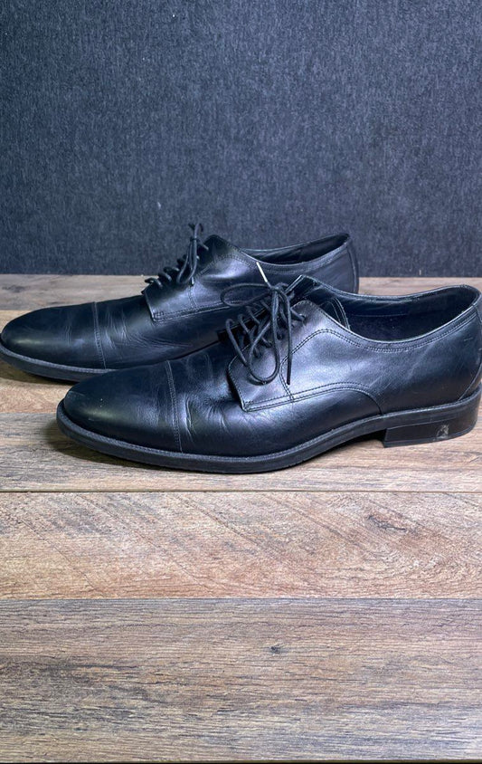 Cole Haan C34136 Grand.OS Black Leather Cap Toe Derby Shoes Men's Size 11.5 M