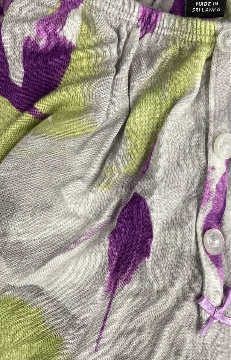 Simply Vera Vera Wang Women's Floral Flutter Sleeve Pajama Top Sz M