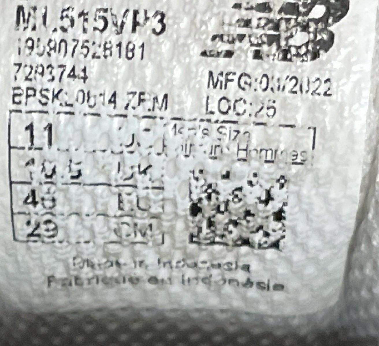 New Balance 515 V3 Men's White Blue Lifestyle Sneakers Size 11