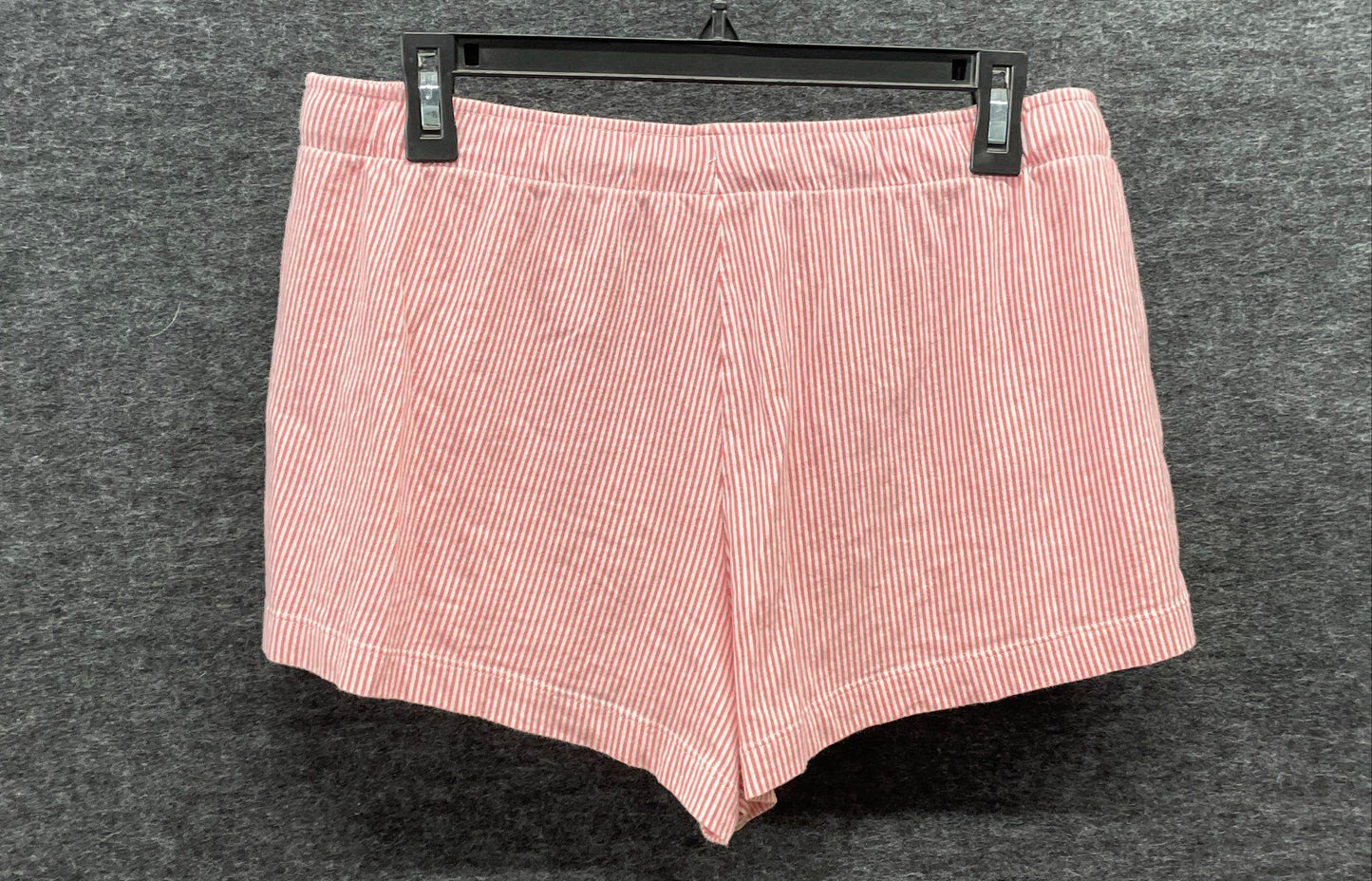 Calvin Klein Women's Pink White Striped Pajama Sleep Shorts Drawstring Sz L