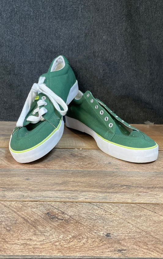 Polo Ralph Lauren Faxon Low Green White Lime Canvas Sneakers Size 13D