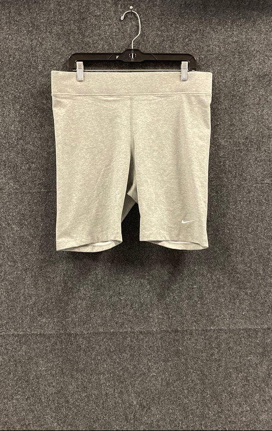 Nike Women's Gray Mid Rise Tight Fit Legging Biker Shorts NWT Sz 1X