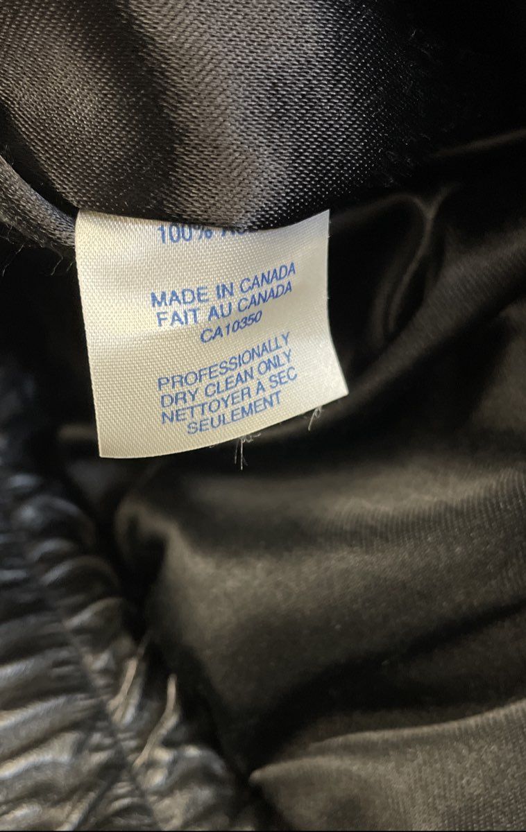 Vintage 90s Sandy Leather Fashions Men's Black Leather Bomber Jacket Sz M