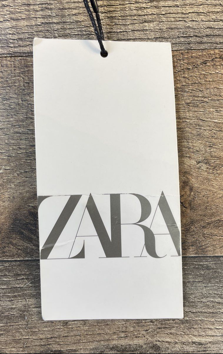 Zara Women's Brown Croc-Embossed Faux Leather Overall Mini Skirt Sz M NWT