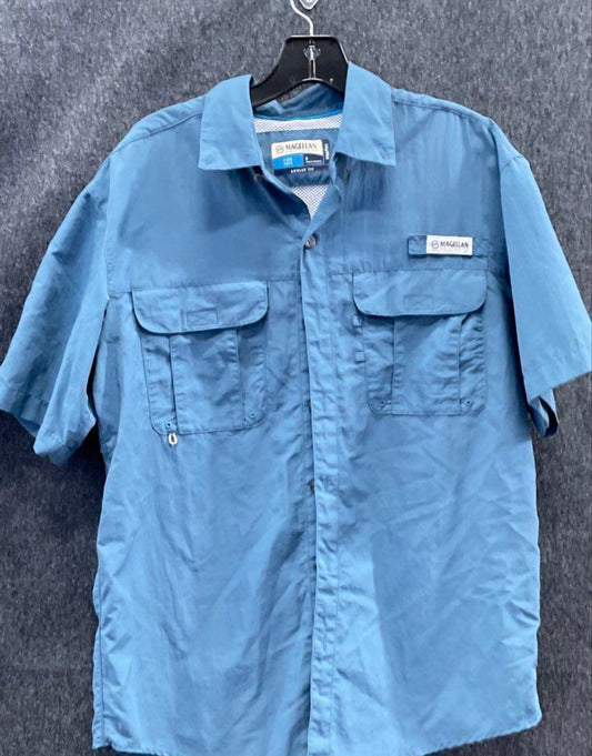 Magellan Outdoors Men's Teal Angler Fit MagWick Fishing Shirt Sz S