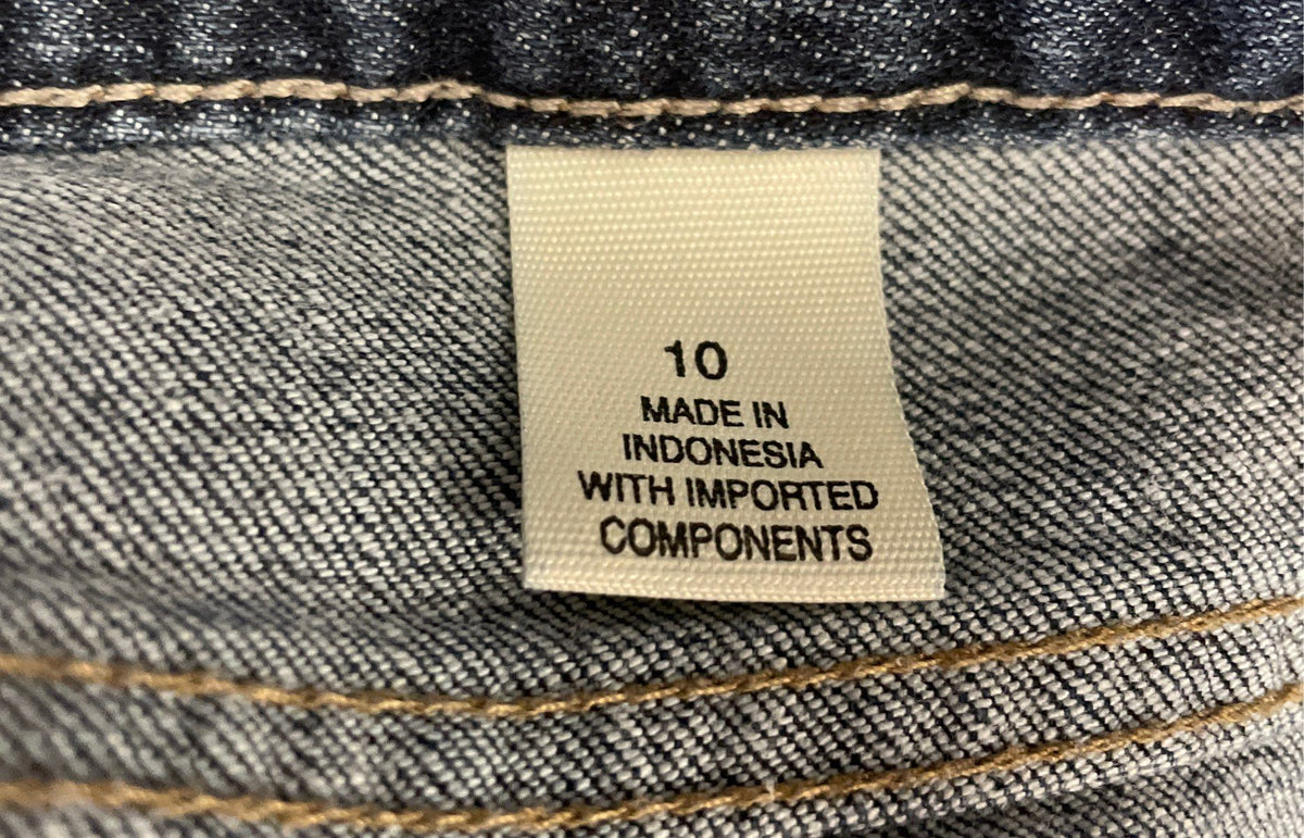 DKNY Jeans Women's Dark Wash Denim Raw Hem Cutoff Shorts Size 10