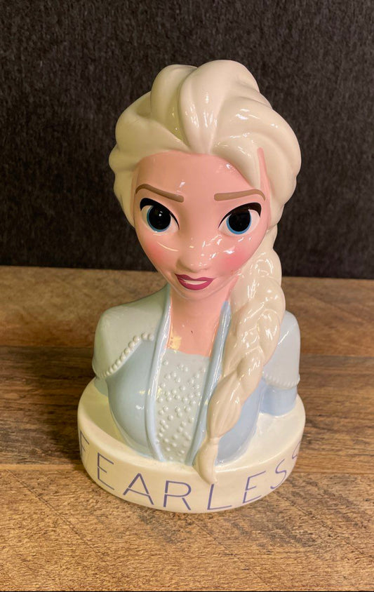 Disney Frozen Elsa "Fearless" Ceramic Bust Piggy Coin Bank