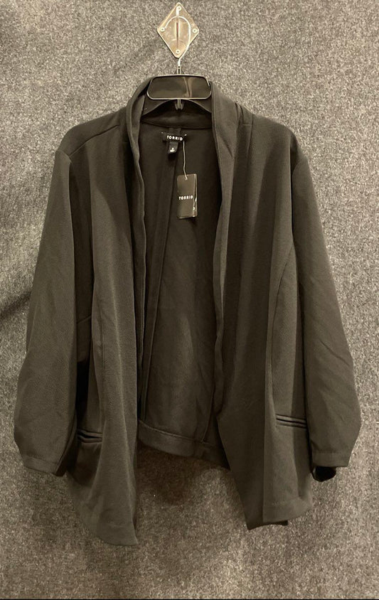Torrid Women's Black Textured Crepe Shawl Collar Blazer Size 6 NWT
