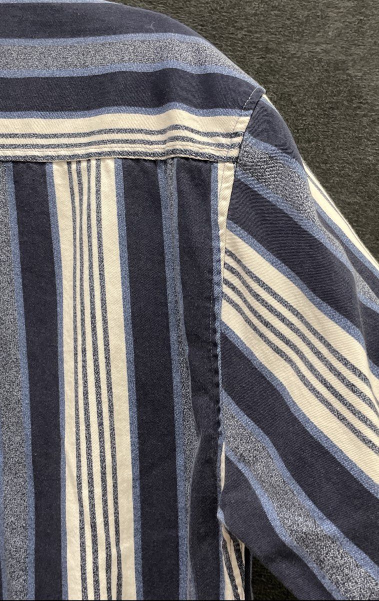 Vintage 90s Santana Striped Long Sleeve Button Down Shirt Sz L