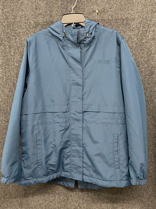 Magellan Outdoors Women's Blue Fleece Lined Hooded Jacket Sz XL