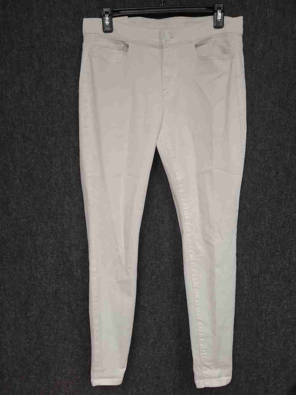 J.Jill Women's White Denim Leggings Sits Below Waist Slim Fit Sz 8