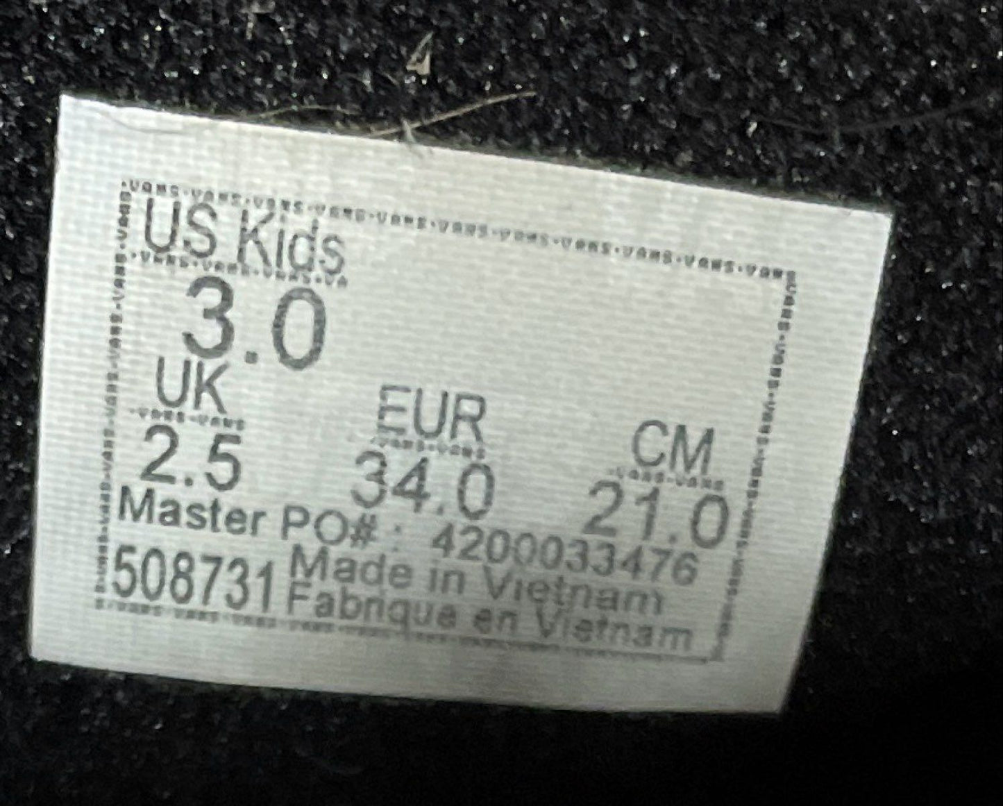 Vans Sk8-Hi Zip Jaguar Checkerboard High Top Skate Sneakers Kids Size 3