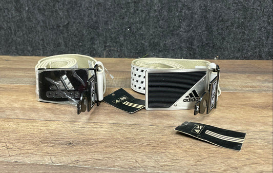 Adidas Men's Lot of 2 NWT Adi Shadow Strap Golf Belts White Sz 30