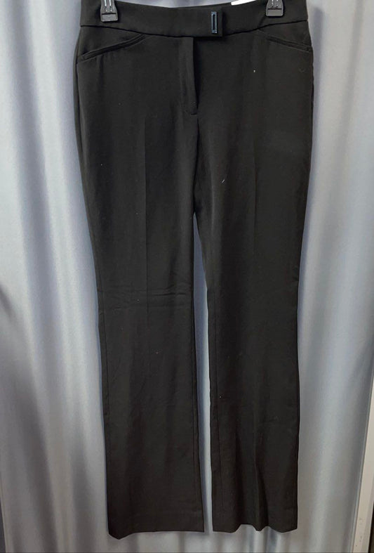 White House Black Market Women's Black Seasonless Slim Boot Pants Sz 2R NWT