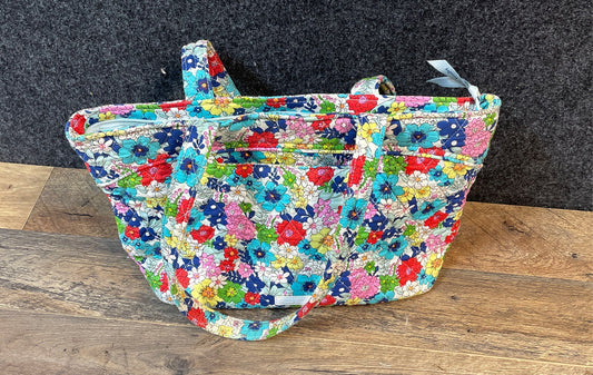 Vera Bradley Multicolor Floral Quilted Cotton Tote Shoulder Bag Large