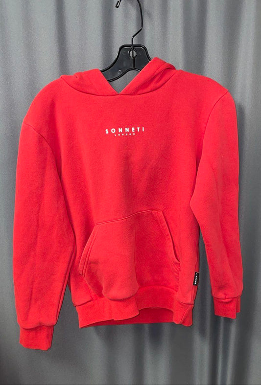 Sonneti London Men's Red Pullover Hoodie Sweatshirt Logo Kangaroo Pocket Sz L